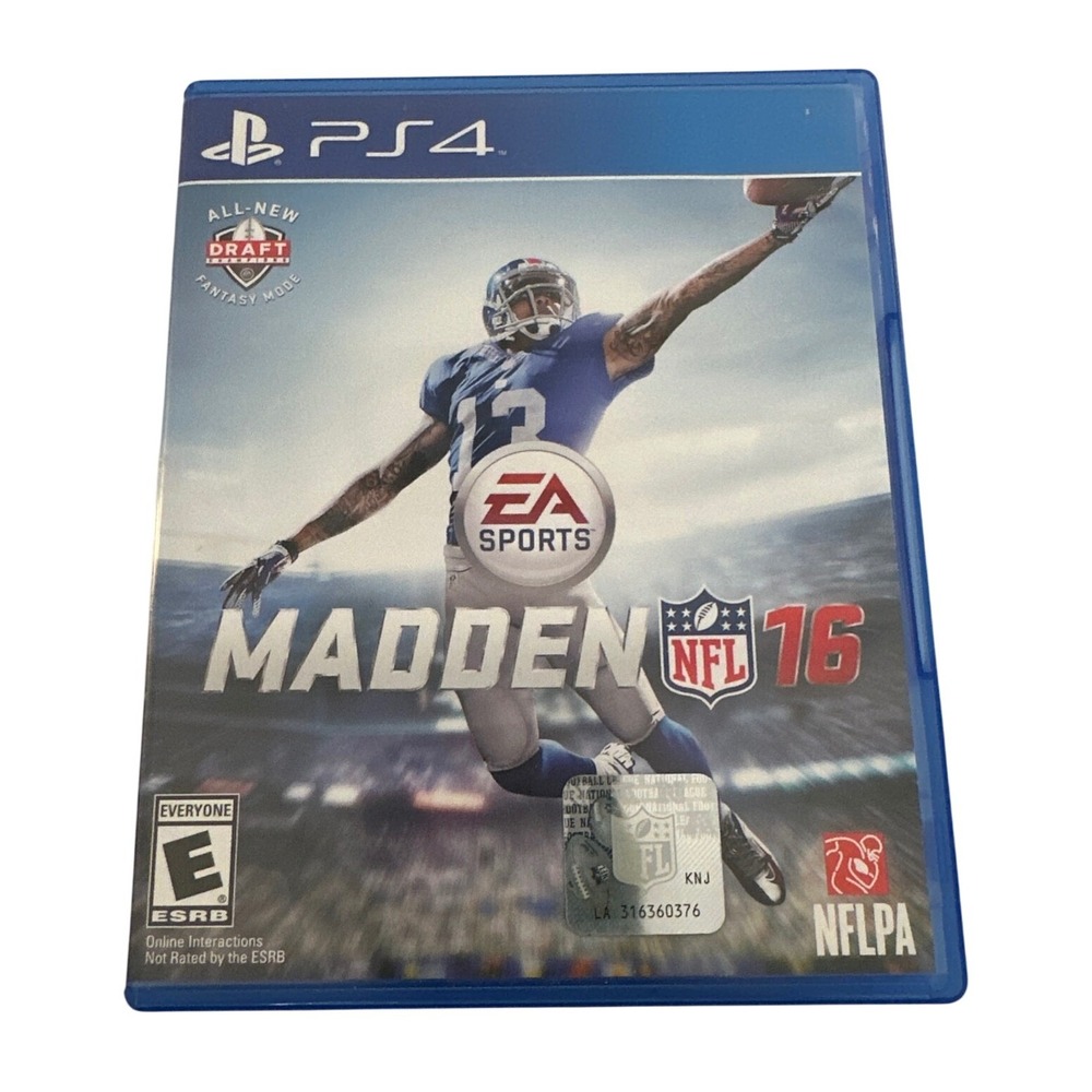 EA Sports Madden NFL 16 PS4 Blue Case Football Video Game One Size